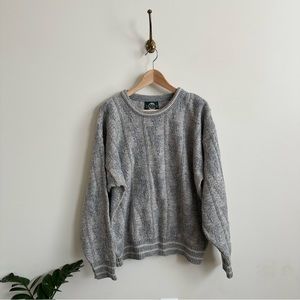 Vintage Jantzen 80s made in USA heavy knit sweater- XL